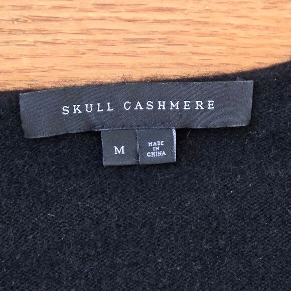 Cashmere caged arms sweater Tyrone size M Cut Out Sleeves Black - Picture 4 of 6